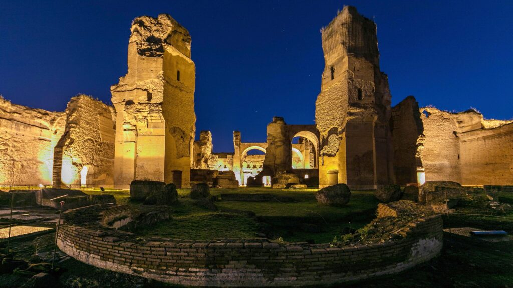 Terme di Caracalla notturno